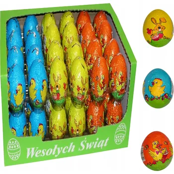 Velikonoční dekorace Velikonoční čokoládové vajíčko - sada jako dárek k Velikonoce, 48 x 20g