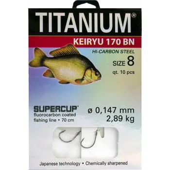 Rybářský háček Háčky s návazcem, s protihrotem Robinson Titanium Keiryu 170BN 10 ks