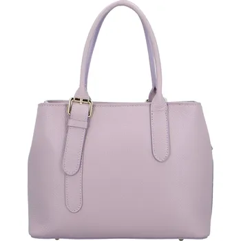 Kabelka Dámská kožená kabelka do ruky fialová - Delami Solida fialová