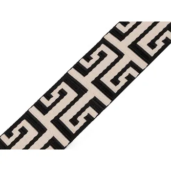 Oboustranný popruh šíře 50 mm Varianta: černá béžová světlá, Balení: 5 m