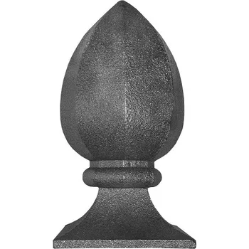 Zábradlí hlavice ozdobná 404/D, dutá - 180 mm, podstavec 98 x 98 mm