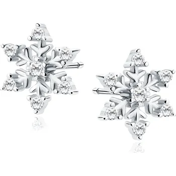 Náušnice Olivie SNĚHOVÁ VLOČKA 5280 Stříbrné náušnice