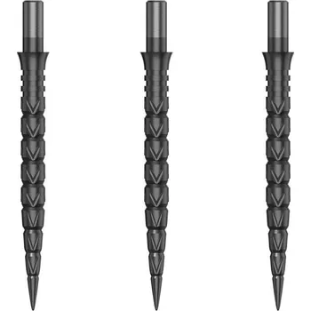 Náhradní hroty na steel šipky Cuesoul Touch Point II Cuts Gun Grey, 29mm, 3ks