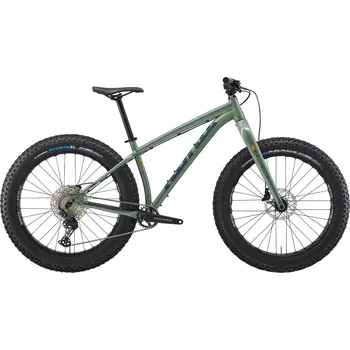 Horské kolo Fatbike kolo Kona Woo zelené XL/21 palců Deore 12 rychlostí karbonová vidlice