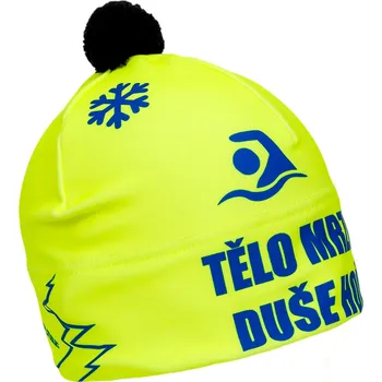 Čepice COLLM Čepice s bambulí TĚLO MRZNE, DUŠE HOŘÍ