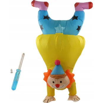 Karnevalový kostým NAFUKOVACÍ OBRÁCENÝ KOSTÝM KLAUN - VTIPNÝ