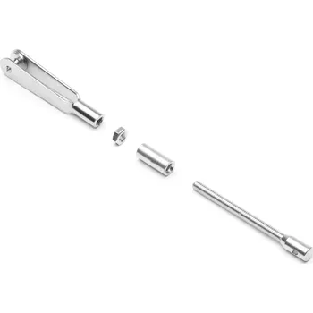 Modelářství Vidlička kovová M3 s ocelovou spojkou pro ocelový drát, 10 ks.