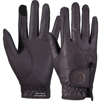 Jezdecké rukavice Imperial Riding Rukavice Crystal Essentials Imperial Riding, hnědé M