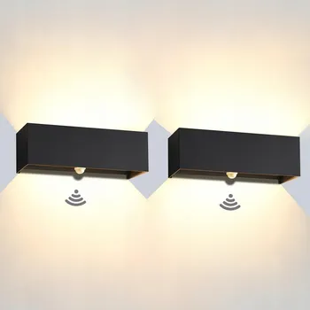 Venkovní osvětlení KINGWEN 30W 2 KS Venkovní Lampa s Pohybovým Čidlem IP65 3000K Černá