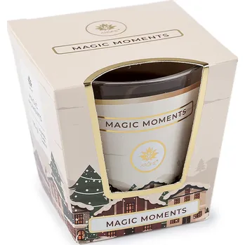 Svíčka Vonná svíčka ve skle 120 g, velké, 27 (Magic Moments) hnědá přírodní