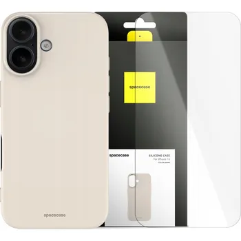 Pouzdro na mobilní telefon Zadní Kryt Spacecase pro Apple iPhone 16 béžový