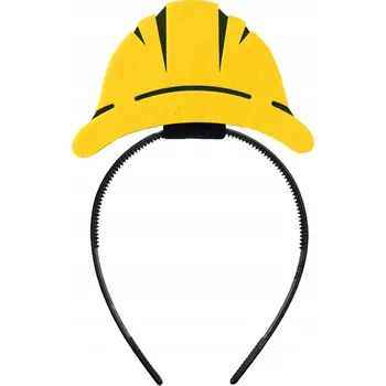 Čelenka ČELENKA STAVEBNÍK OBLEČENÍ STAVBA HELMY NA STAVBU MAŠKARNÍ PLES PLST ŽLUTÁ
