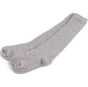 Dámské ponožky Dámské / dívčí bavlněné podkolenky hladké - 8 šedá světlá