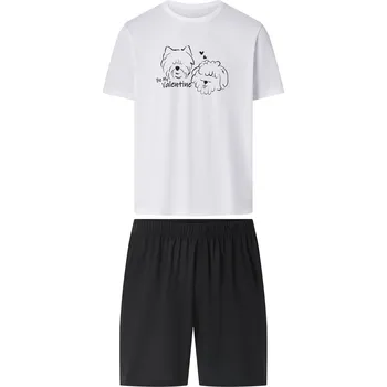 Pánské pyžamo esmara Men Pánské pyžamo (bílá/černá, L (52/54))