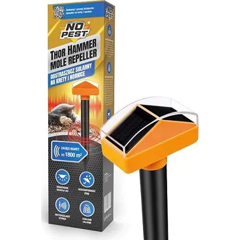 Elektrický lapač NO Pest Solární odpuzovač krtků a hrabošů 1800 m2 Thor Hammer - 2 ks