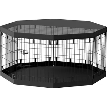 Bouda pro psa PawHut Výběh pro štěňata PawHut, výška 76 cm/cca 2,5 m², 8 panelů, podlahová plachta, kombinovaná střešní plachta