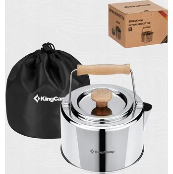 Termoska TURISTICKÁ KONVICE NA PLYN, OHNIŠTĚ, KEMPINGOVÁ, NEREZOVÁ OCEL S RUKOJETÍ