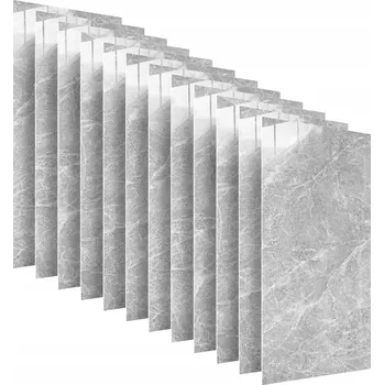Obklad Dekorativní Samolepicí PVC Obkladové Panely na Zeď Vzor Mramor 60x30cm 12 Ks