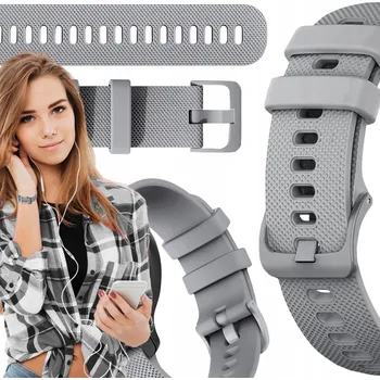 Řemínek na hodinky Řemínek ChronSmarta pro Samsung 18mm šedý