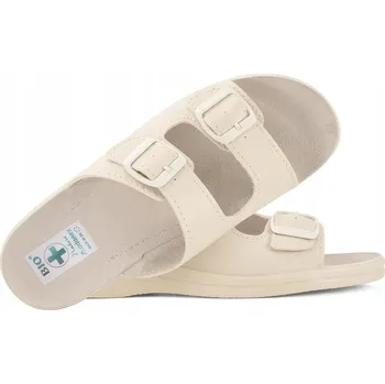 Dámské pantofle ADANEX 29658 Dámské zdravotní pantofle domácí obuv SANDÁLE PANTOFLE BIO PU 37 Béžová