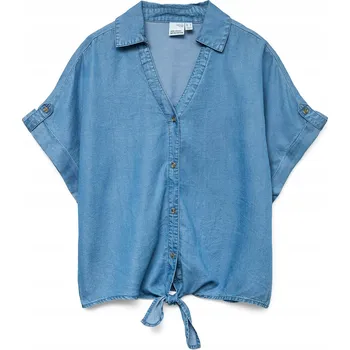 Dámská košile Vero Moda dámská košile s krátkým rukávem bez vzoru zelená VERO MODA-10326059 M velikost XS