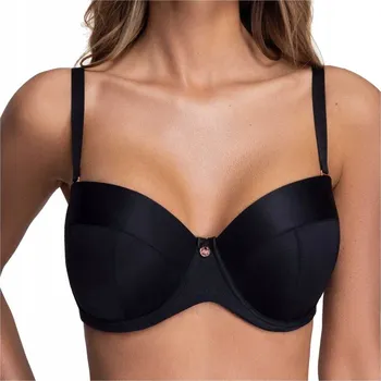 Dámské spodní prádlo Ava podprsenka bardotka, balkonetka černá velikost 85D