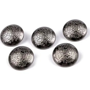 Knoflík Kovový knoflík velikost 28", 32", 36", velké, 1 (36") nikl antik