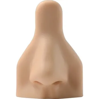 Piercing Silikonový model nosu 7,5 × 5,2 cm Měkký realistický tréninkový model pro nácvik piercingu a tetování tělová