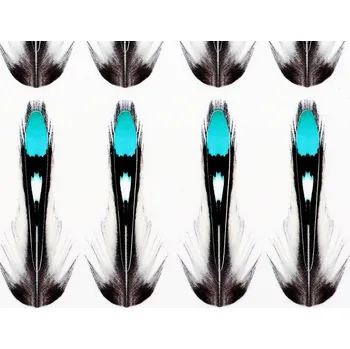 Sybai Umělé Peří Jungle Cock Substitute Blue Délka: 35mm