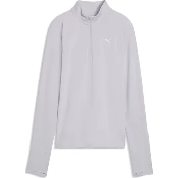 Dámské oblečení Dámská Mikina PUMA M RUN VELOCITY CLOUDSPUN 1/4 ZIP 52665082 – Šedá S