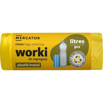 Pytle na odpadky Pytle na tříděný odpad – plast Mercator Medical 120 l, 10 ks