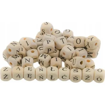 Dětské navlékací korálky Dřevěné korálky bestDIY písmena kostky 10 mm 200 ks