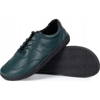 Dámská obuv DÁMSKÉ BAREFOOT BOTY KOŽENÉ ŠIROKÉ ARIA zelené 38