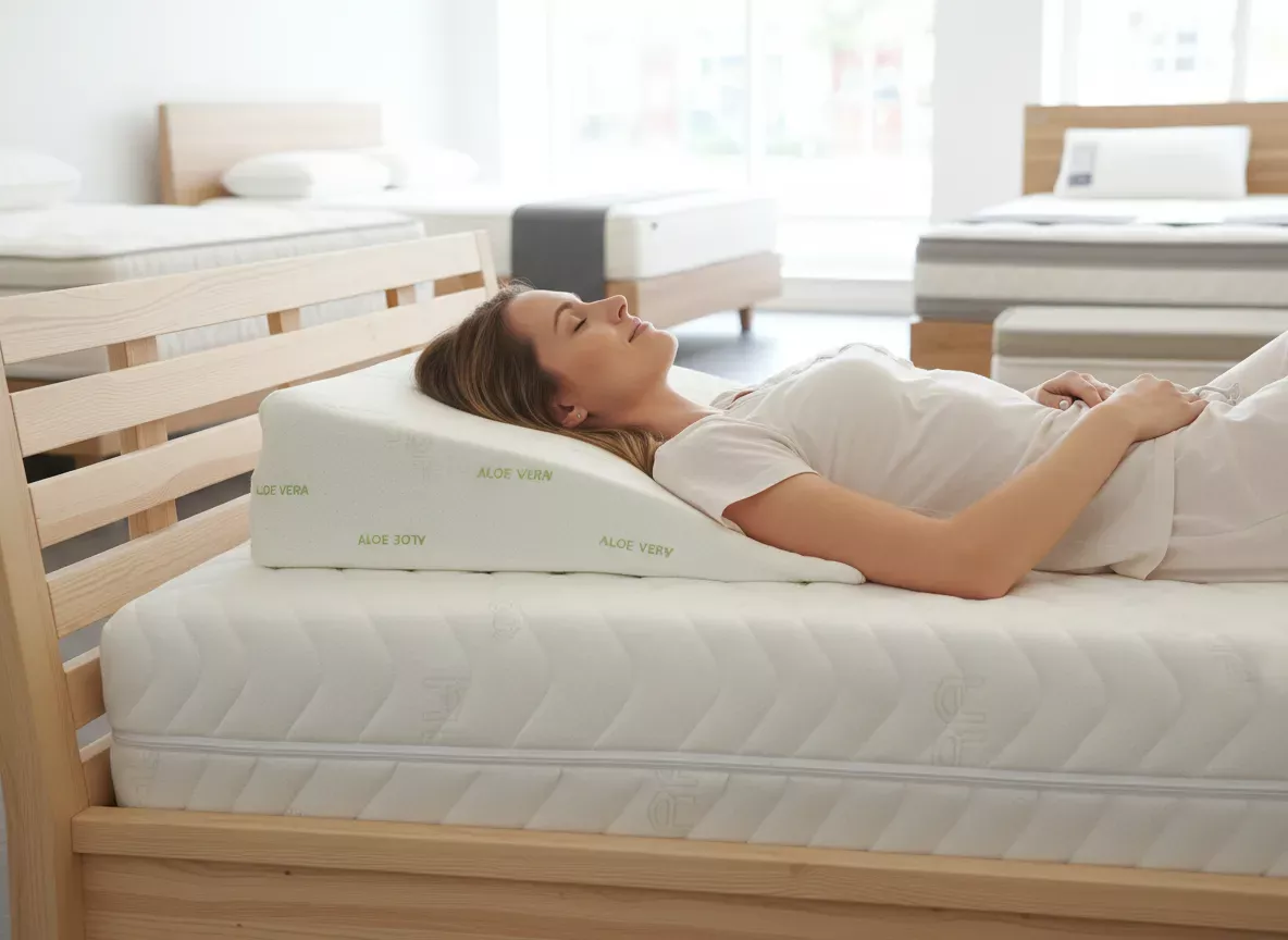 Interier-Stejskal | Klínový polštář na reflux – antirefluxní polštář proti pálení žáhy - Rozměr polštáře 75x65x16 cm