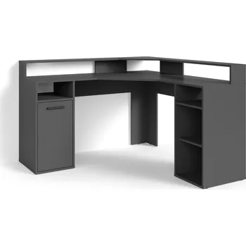 Psací stůl byLIVING Psací stůl Fox, šířka 139 cm, antracit, s velkým úložným prostorem | FOX