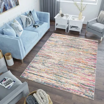 Koberec Kusový koberec AZUR static - šedý/růžový/modrý