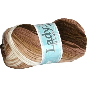 Příze Příze Lady de luxe batik 611 béžový mix