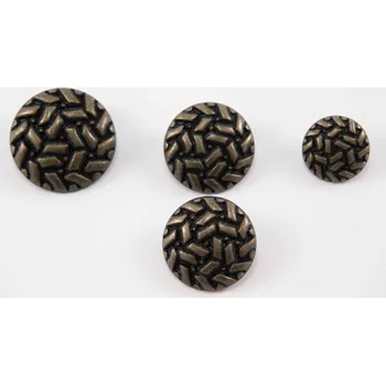 Knoflík Luxusní kovový knoflík - hrubé zdobení - matný - staromosaz - průměr 2,3 cm