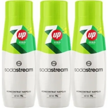 Sirup pro výrobník sody Sodastream 3 x 7Up Zero cukrový sirup 440 ml