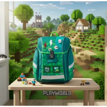 Školní batoh Školní batoh PREMIUM LIGHT Playworld ve stylu Minecraft 9-12326/01