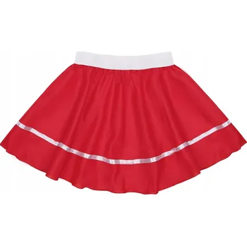 Dámská sukně SUKNĚ S GUMOU KOSTÝM ŠKOLNÍ PŘEDSTAVENÍ BERUŠKA ČERVENÁ XS