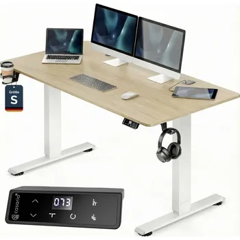 Psací stůl Výškově nastavitelný stůl 120x60x72 | béžový