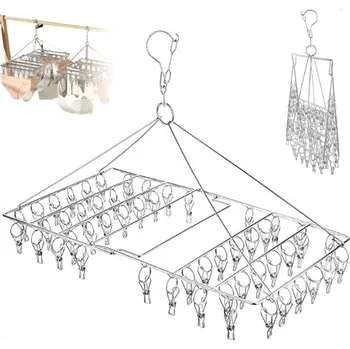 SUŠÁK NA PRÁDLO / PONOŽKY S 52 KOLÍČKY Z NEREZOVÉ OCELI