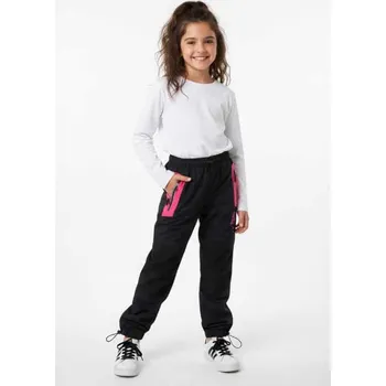 Dívčí oblečení Dívčí zateplené šusťákové kalhoty černo růžové DK8502 Velikost: 140, Barva: Černá/ růžová