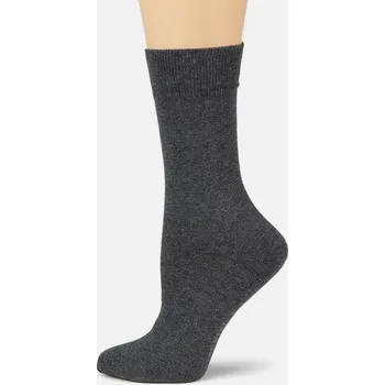Dámské ponožky Hladké dámské ponožky z měkké bavlna KUNERT LIZ antracitové 39-42