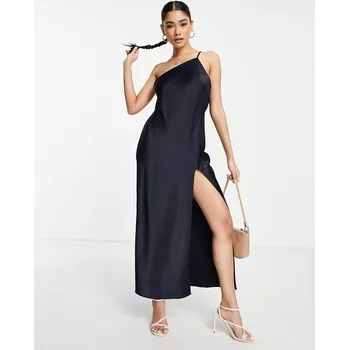 Dámské šaty ASOS DESIGN TMAVĚ MODRÉ MAXI ŠATY (36)