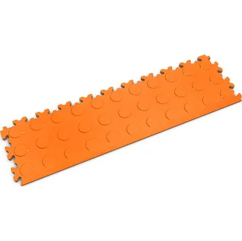 vinylová podlaha Oranžový PVC vinylový nájezd Fortelock 2045 (penízky) - 51 x 14 x 0,7 cm (Kov/UH, roztažitelná, plochá s UH koncovkami a šroubovacími háčky.)
