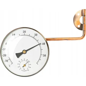 Domácí teploměr Mosazný okenní otočný teploměr a vlhkoměr ZWY