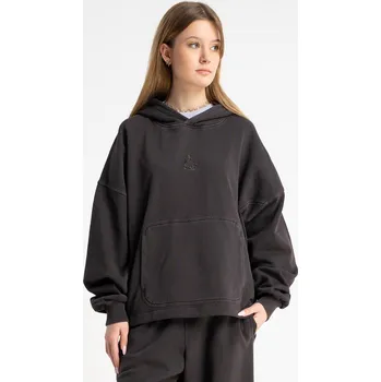 Dívčí mikina Reporter Young | Dívčí hnědá BOXY mikina s kapucí a minimalistickou výšivkou listu ginkgo - Barva HNĚDÁ, Velikost 140/146 261-0551G-03-720-1