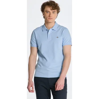 Pánská košile POLOKOŠILE GANT SLIM SHIELD SS PIQUE POLO CAPRI BLUE